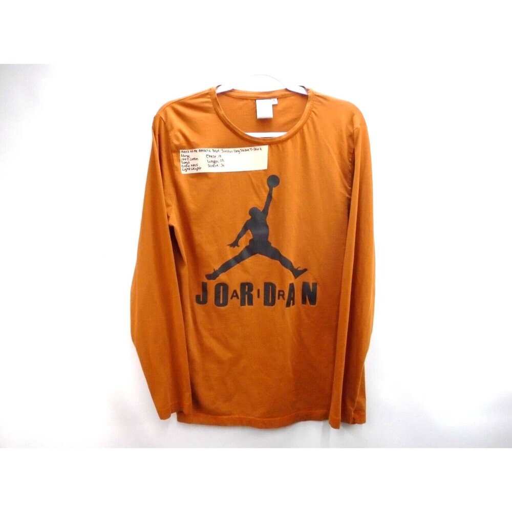 Air Jordan Jumpman Shirt Men Size L  long Sleeve Armani tag Made India